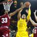 Michigan junior Jordan Morgan is fouled after grabbing a rebound in the game against Indiana on Sunday, March 10. Daniel Brenner I AnnArbor.com